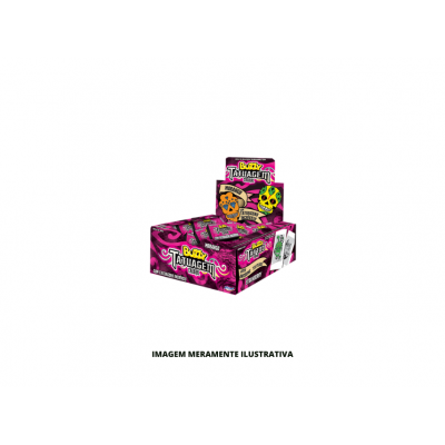 CHICLETE - RICLAN - 90UN BUZZY TATTOO TRIBAL MORANGO